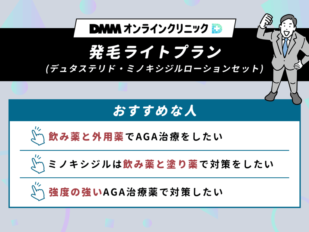 DMMオンラインクリニックAGAスマートプラン（デュタステリド・ミノキシジルローション）のクーポン