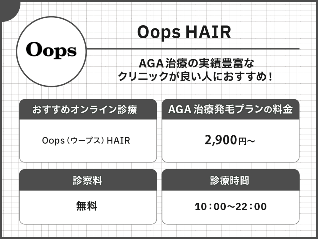 Oops HAIRは20代・30代の利用者が多くて気軽に相談しやすい