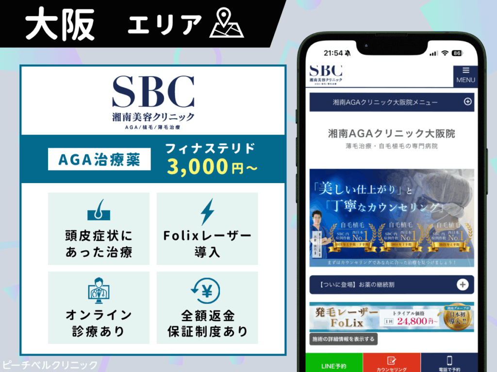 湘南AGAクリニック大阪院・大阪心斎橋院・大阪なんば院