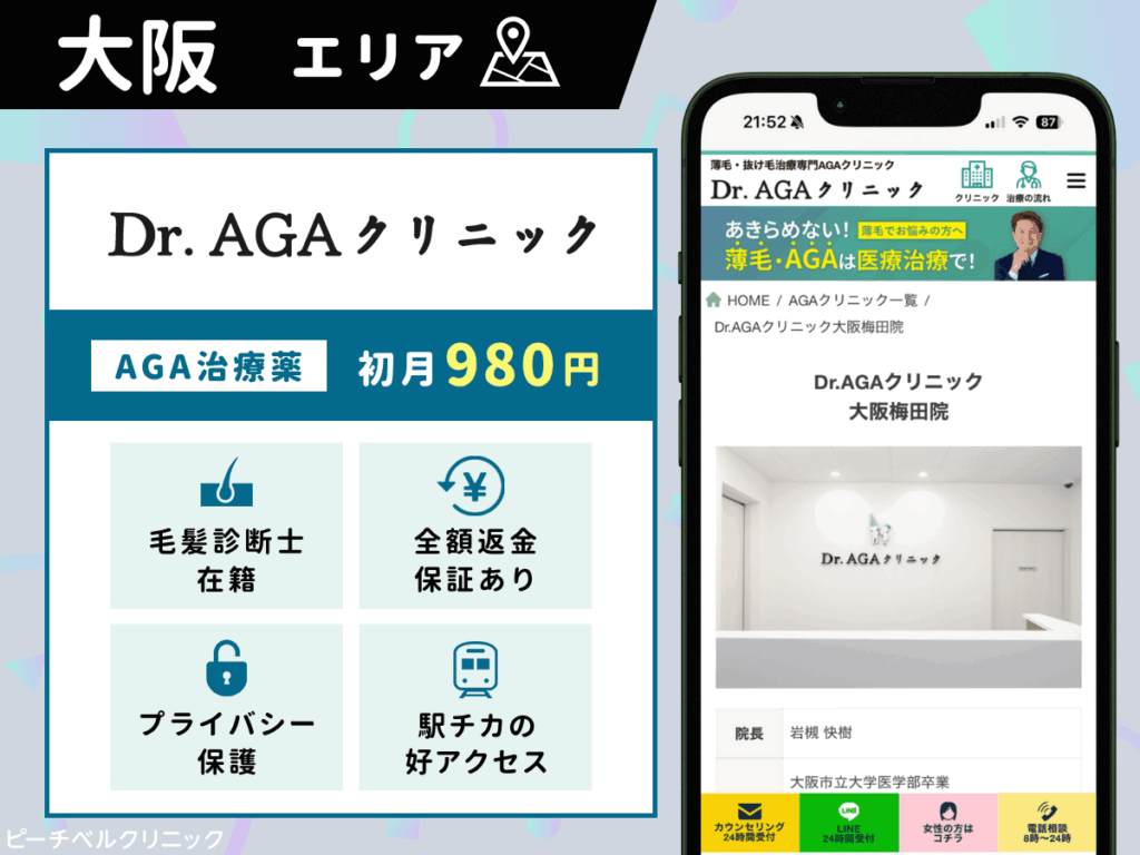 Dr.AGAクリニック大阪梅田院・大阪なんば院